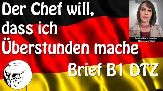 Brief B1 DTZ Antwort auf die Nachricht vom Chef [upl. by Neela]