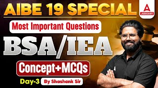 AIBE 19 Special Most Important Questions  BSAIEA Concept MCQ Day 3  By Shashank Sir [upl. by Franklin454]