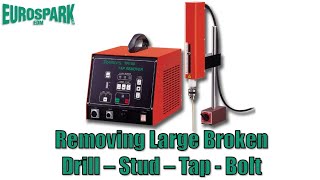 How to remove a Large Snapped Bolt Stud Tap or Drill TR100 Portable EDM [upl. by Bonner65]