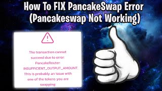 How To FIX PancakeSwap Error pancakeswap not working [upl. by Jeanine]