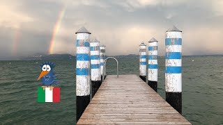 Strandwalk Manerba del Garda und Isola di San Biagio mit Regenbogen Gardasee  Italien [upl. by Ziegler]