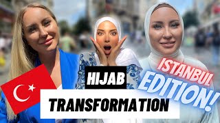 HIJAB TRANSFORMATION IN ISTANBUL 😱🇹🇷 [upl. by Blanch241]