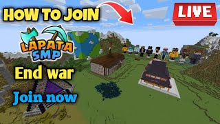 🔴JOIN MY lapata SMP end war  PUBLIC SMP FOR PE  IP PORT HOW TO JOIN end war smp publicsmplive [upl. by Ezirtaeb90]