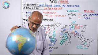 ROCKS  Defination  Part 23A  Geography Lecture By SS OJHA SIR [upl. by Asalocin]