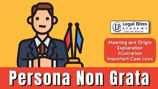 Persona Non Grata  Meaning  Origin  Explanation  Illustration  Important Case Laws [upl. by Lelah]