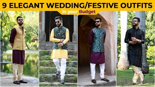 Best WEDDING OUTFITS in Budget  Kurta Pajama  Nehru Jackets  FESTIVE Outfits  Diwali Party [upl. by Lenehc821]