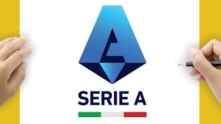 HOW TO DRAW THE SERIA A LOGO [upl. by Auoz]