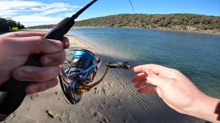 PB Salmon  Catch and cook   Pambula river mouth landbased [upl. by Marin]