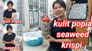 cara aku nggoreng kulit popia seaweed krispi [upl. by Esnofla]