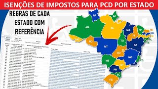 ISENÇÕES DE IPI ICMS E IPVA POR ESTADO EM TODO O BRASIL [upl. by Teillo]