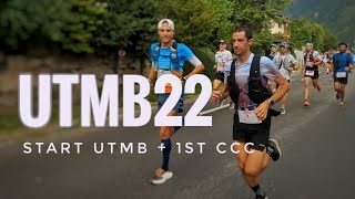 UTMB 2022 First kilometer  top finishers CCC [upl. by Elirpa]