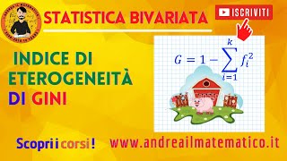 Indice di Eterogeneità di Gini  STATISTICA DESCRITTIVA  Andrea il Matematico [upl. by Maddy]