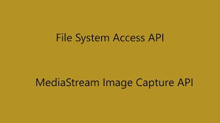 File system Access and Image Capture Browser APIs in Angular 13 app [upl. by Yrrah458]