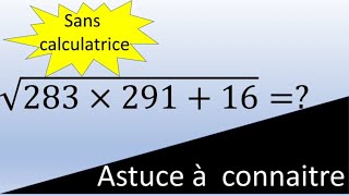 Une astuce à connaitre  simplification dune racine carrée [upl. by Outlaw698]