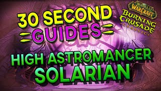 High Astromancer Solarian  Tempest Keep The Eye  30 Second Guides [upl. by Michaeline718]