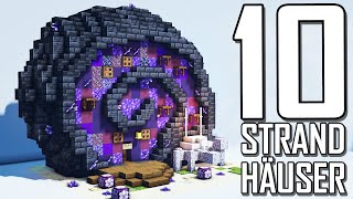 10 Strandhäuser in Minecraft 🔟 Minecraft Strandhaus bauen deutsch [upl. by Ilajna]