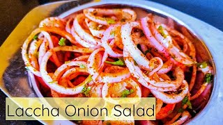 Laccha Onion Salad  Dhaba Style Onion Salad  Instant Salad Recipe [upl. by Petes840]