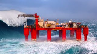 Life Inside Giant Offshore Rigs in the Middle of a Storm [upl. by Xuerd]