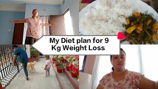 My 9 Kg Weight Loss diet routine within 2 Months weightlossdietdailyroutinepleasefollow workout [upl. by Gnahc]