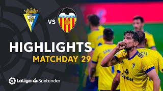 Highlights Cádiz CF vs Valencia CF 21 [upl. by Yrahca]