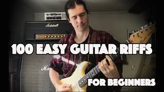 100 Easy Guitar Riffs  TAB [upl. by Kim]