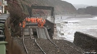 Watch StormHit Dawlish Dawlish Train Station Has Been Rebuilt After The Storms [upl. by Nady]