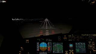 Nighttime ILS landing at Landvetter AirportESGG  Xplane 12  Toliss A350600 [upl. by Eeuqram558]