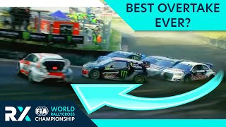 Best Motorsport Overtake EVER World RX Rallycross EPIC pass by Kevin Eriksson with amazing drift [upl. by Kancler]