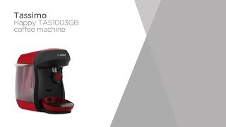 Tassimo by Bosch Happy TAS1003GB Coffee Machine  Red  Product Overview  Currys PC World [upl. by Ekihc473]