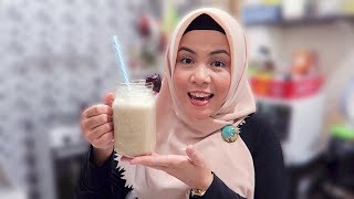 Bikin Milkshake Segar amp Sehat Yuk😋 BANANA amp DATES MILKSHAKE [upl. by Harden]