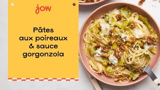 Recette des Pâtes aux poireaux amp sauce gorgonzola [upl. by Bernardine218]