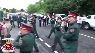 Castlederg Young Loyalists FB  Ballinamallard Accordion Band Parade 2024 [upl. by Ytima]