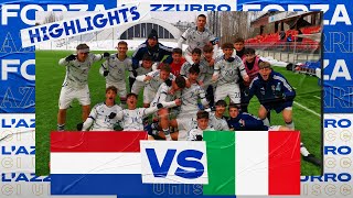 Highlights Paesi BassiItalia 02  Campionato Europeo UEFA Under 17  Elite Round [upl. by Coumas]