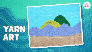 DIY Yarn Art  Easy Yarn Painting [upl. by Airod]