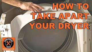 Clean Lint From Your Dryer Part 1  How to Take Apart a Maytag Electric Dryer [upl. by Eugenio653]