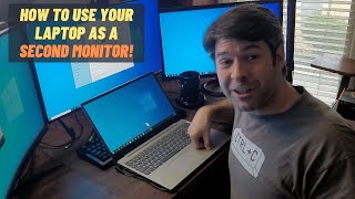 How To Use a Laptop as a Second Monitor Easy Windows 10 Guide [upl. by Maxia172]