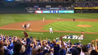 2015 ALDS Game 5 Lorenzo Cain scores from 1st [upl. by Antipas]