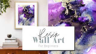 How To Make Alcohol Ink Wall Art  For Beginners [upl. by Llemij]