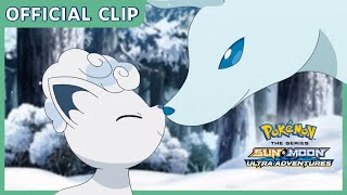 Snowy amp Alolan Ninetales  Pokémon the Series Sun amp Moon—Ultra Adventures  Official Clip [upl. by Eittak]