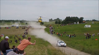 quotcrazyquot heli pilot Rally Poland 2014  very low pass [upl. by Conti]