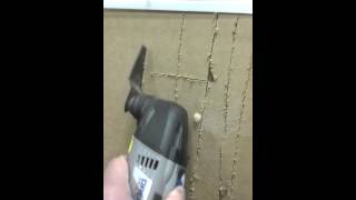 Cutting multiply cardboard with oscillating tool [upl. by Aradnahc]