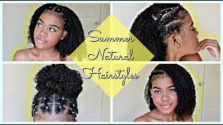 ☀️Summer Hairstyles for Natural Curly Hair 2018 Part 1☀️ [upl. by Yesima]