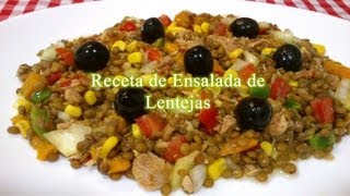 Ensalada de lentejas receta fácil [upl. by Etti]