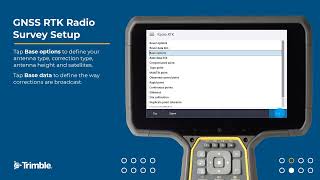 7 RTK Radio Survey Setup  Trimble Access  Getting Started [upl. by Vaientina]