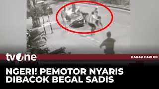 CCTV Detikdetik Aksi Perlawanan Korban Saat Dihadang Begal  Kabar Hari Ini tvOne [upl. by Nnylrats]