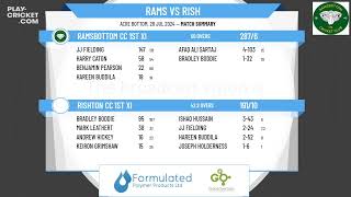 Ramsbottom CC 1st XI v Rishton CC 1st XI [upl. by Claire510]