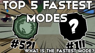 Top 5 FASTEST Modes In Shindo Life  The 5 SPEEDY Modes In Shindo  Shindo Life ROBLOX [upl. by Aneelehs276]