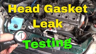 Honda Head Gasket Leak Testing Using Coolant Pressure Tester [upl. by Ynnol]