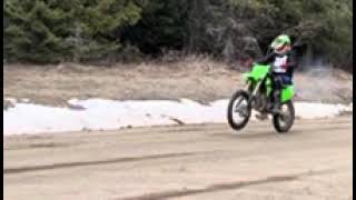 Kawasaki KX 112 doing a wheelie￼ [upl. by Maurer]