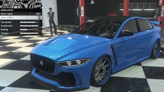 GTA 5  DLC Vehicle Customization  Ocelot Jugular Jaguar Project 8 and Review [upl. by Auqenet447]